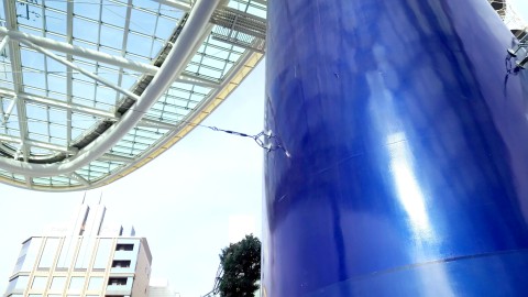 オアシス２１　垂れ幕用ワイヤー金 - 愛知県名古屋市で金属加工の有限会社ニーズ工業製作