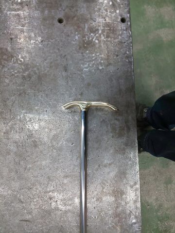 ステッキ　(真鍮ｘステンレス製の杖)3 - 愛知県名古屋市で金属加工の有限会社ニーズ工業製作